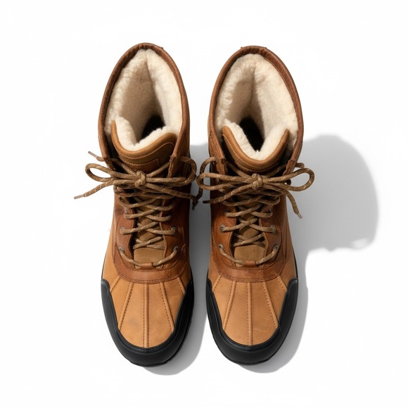 Ugg  tan and Brown Lace-Up Winter Boots - Picture 2 of 4